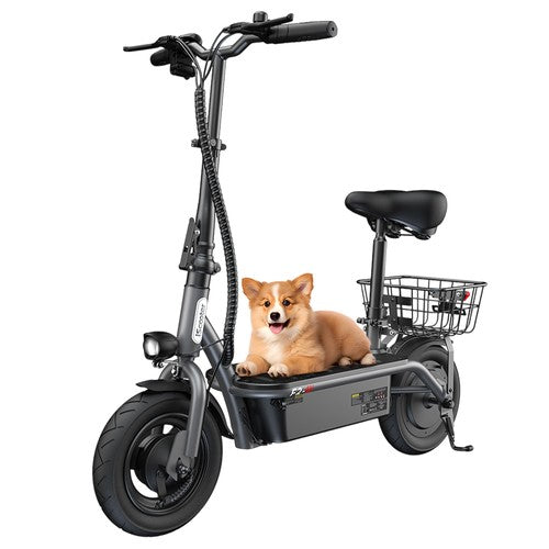 iScooter F2 Electric Scooter 500W with Seat & Rear Basket iScooter F2 Electric Scooter 500W with Seat & Rear Basket
